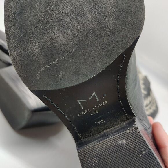 Marc Fisher Roselle Western Cowgirl Boots Point Toe Embroidered Leather 7.5 - Picture 9 of 11